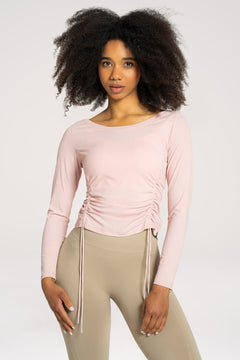 Top regulowana long sleeve pink