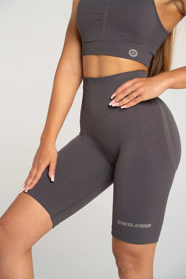 Biker shorts push up 2.0 dark silver