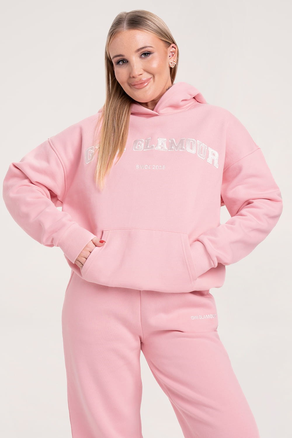 Bluza college bubble gum