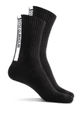 Skarpetki długie STRIPE czarne 2-pak - roz. 37-40