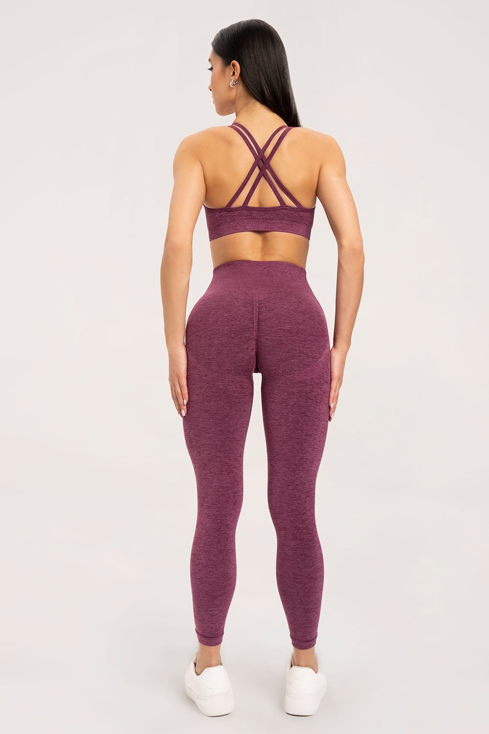 Leginsy seamless push up cherry