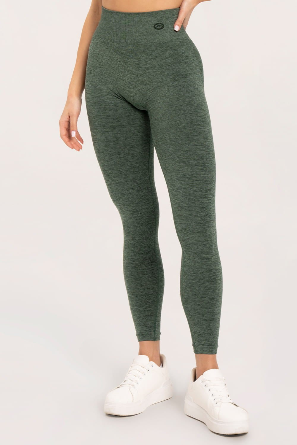 Leginsy seamless push up green