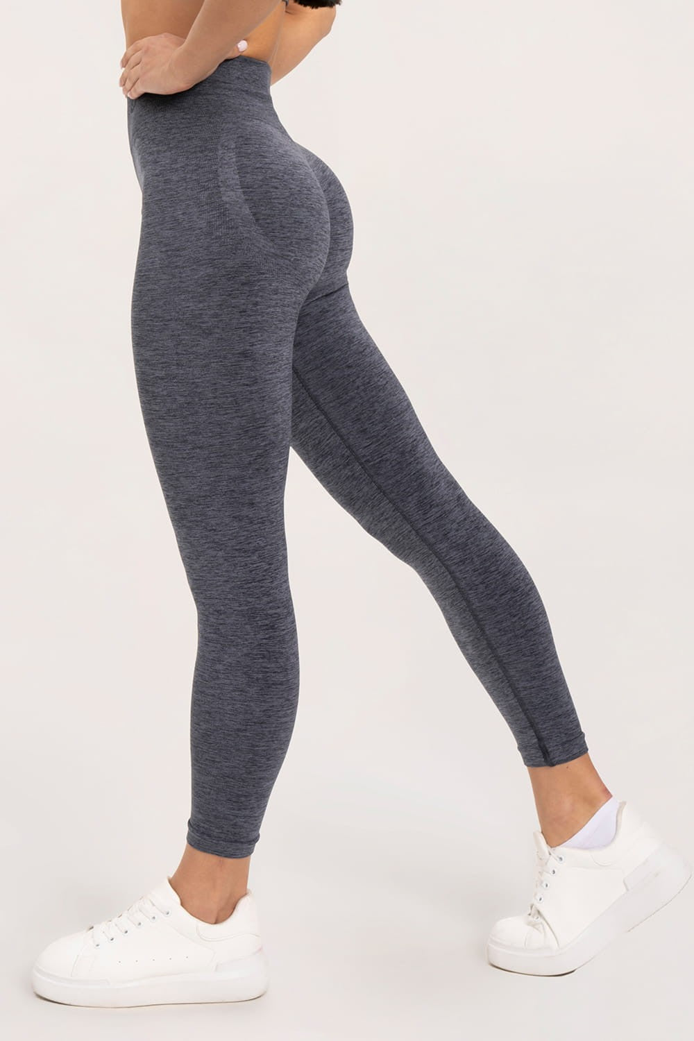 Leginsy seamless push up dark grey