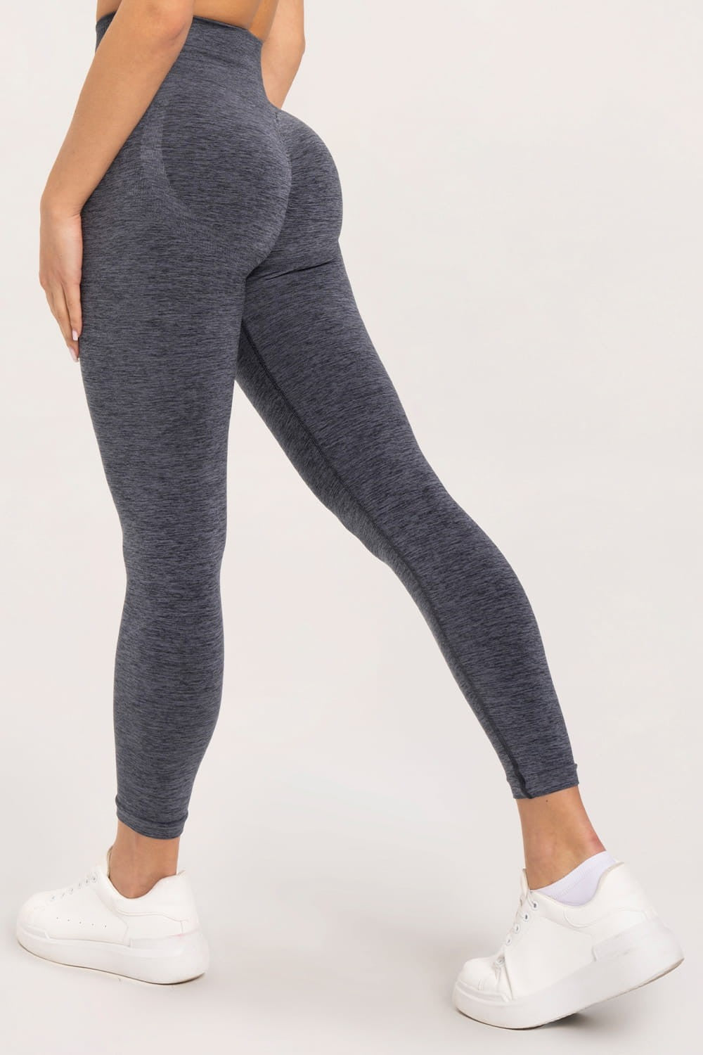 Leginsy seamless push up dark grey