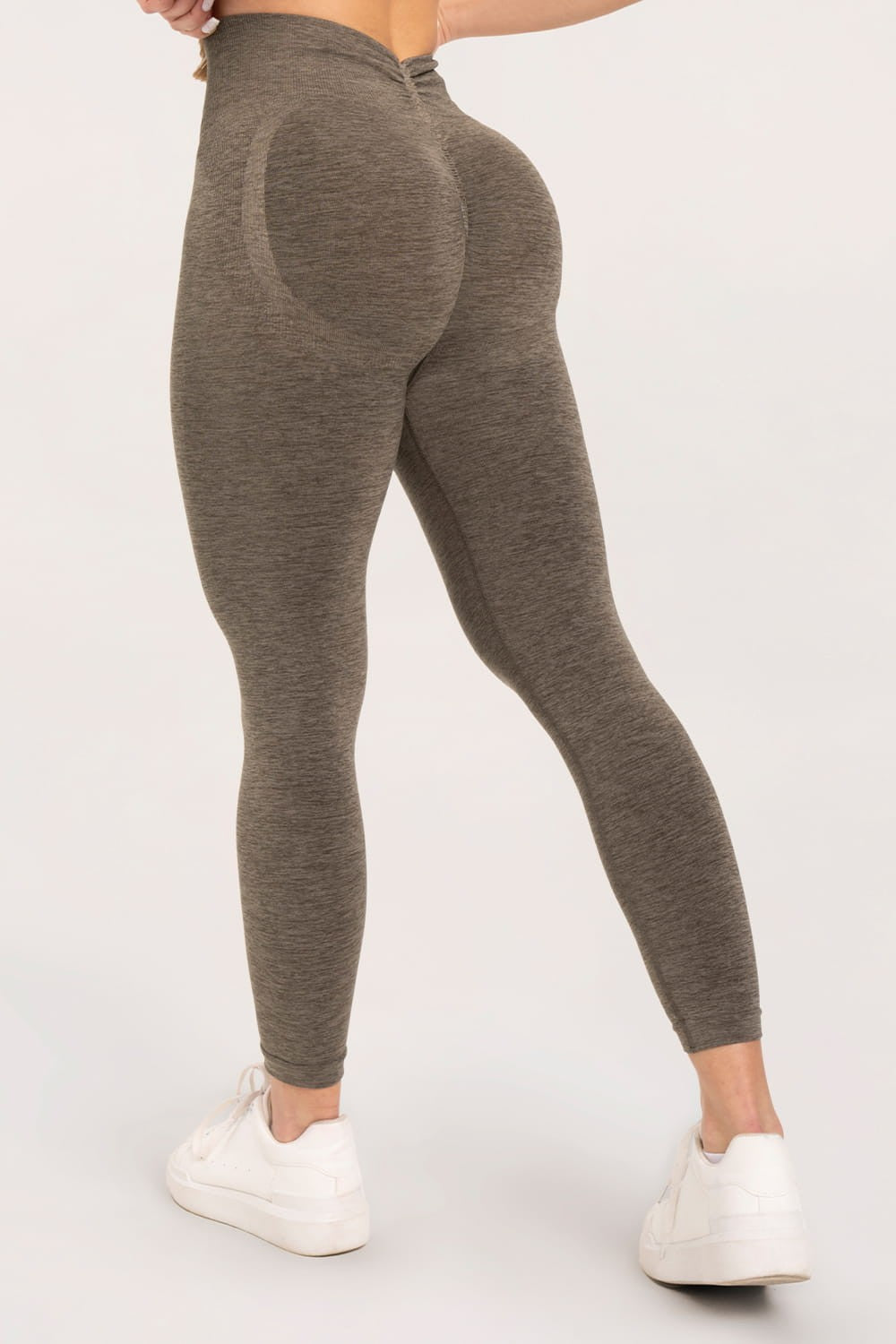 Leginsy seamless deep push up espresso