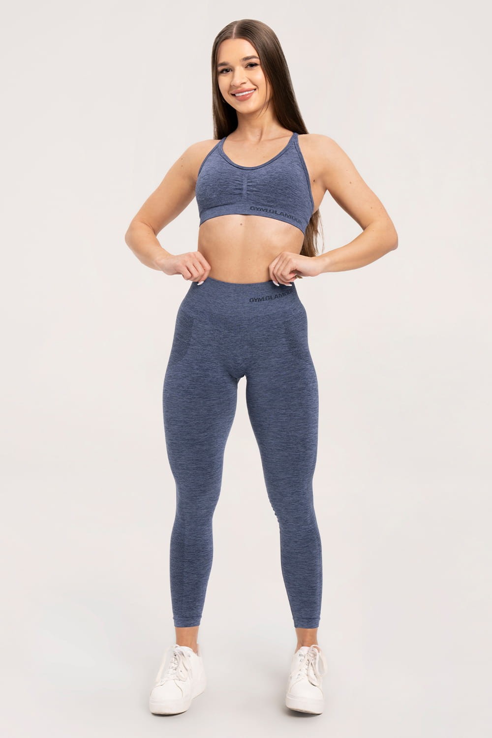 Leginsy seamless dark blue