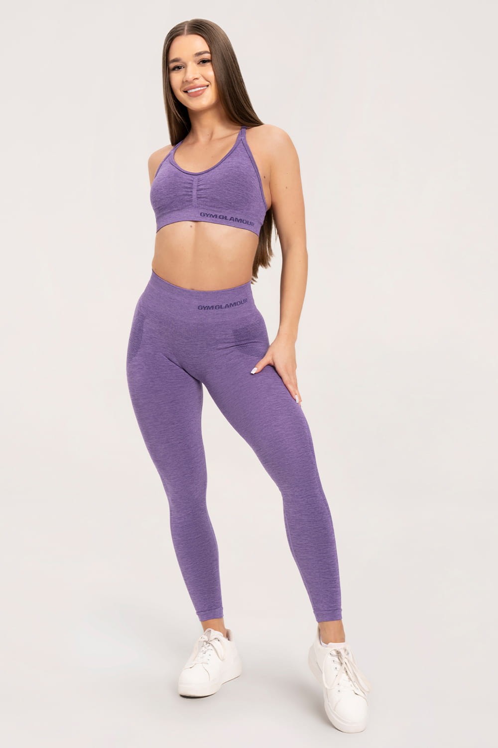 Leginsy seamless violet