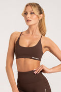 Biustonosz open back twist chocolate