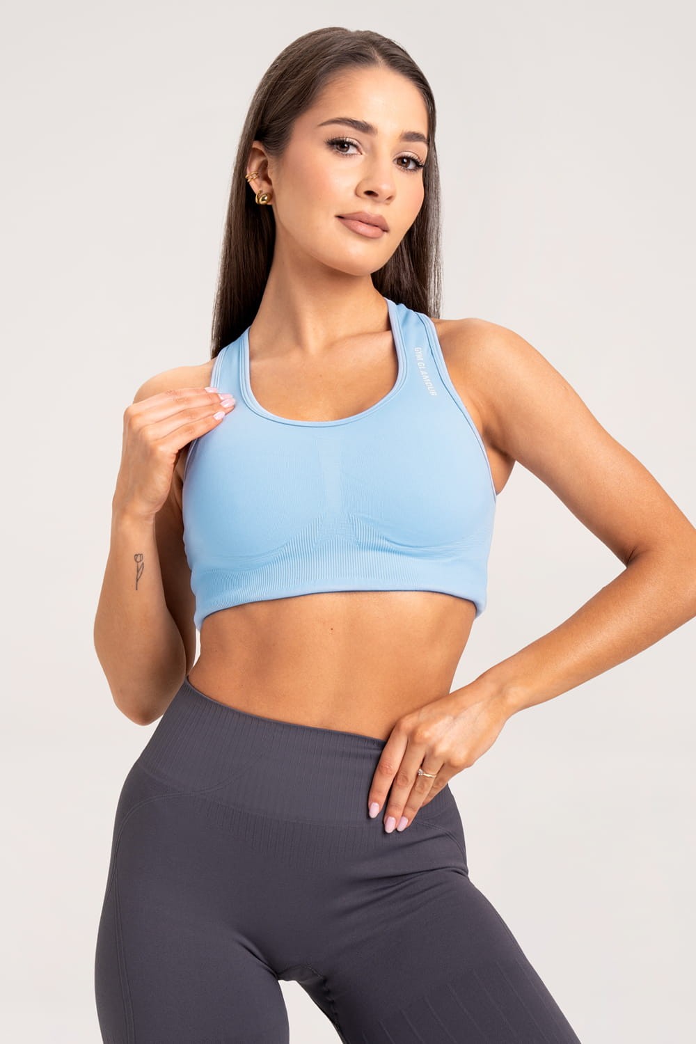 Biustonosz compress long baby blue
