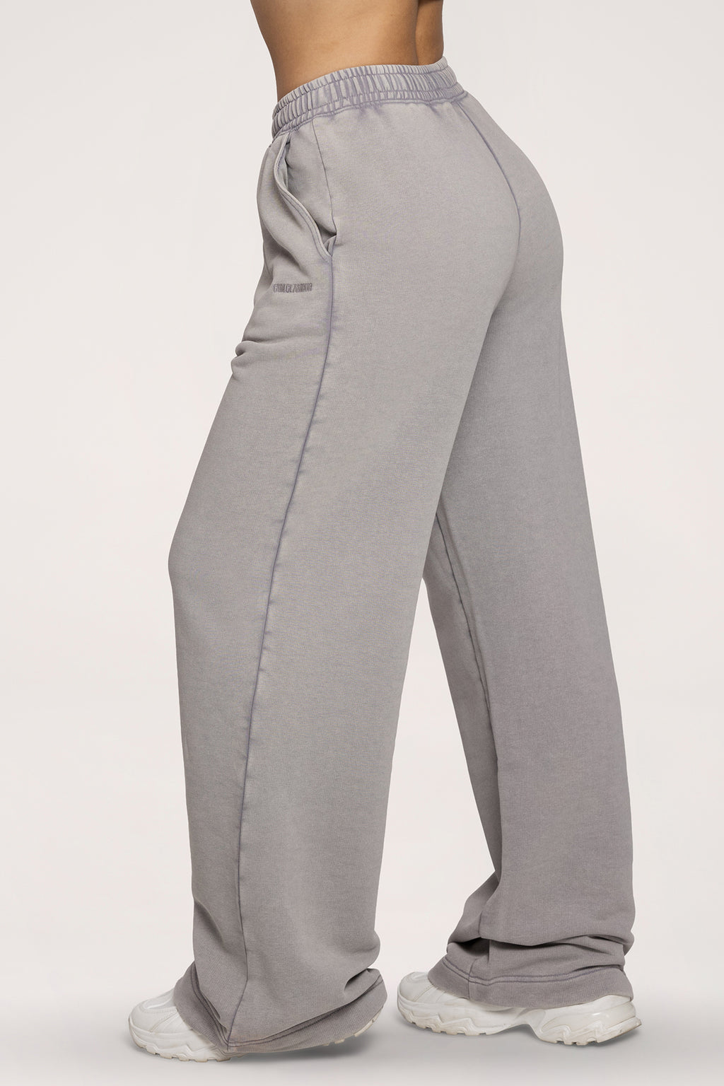 Easy Straight-Leg Sweatpants light grey