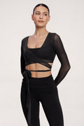 Tie-up shrug pilates era black