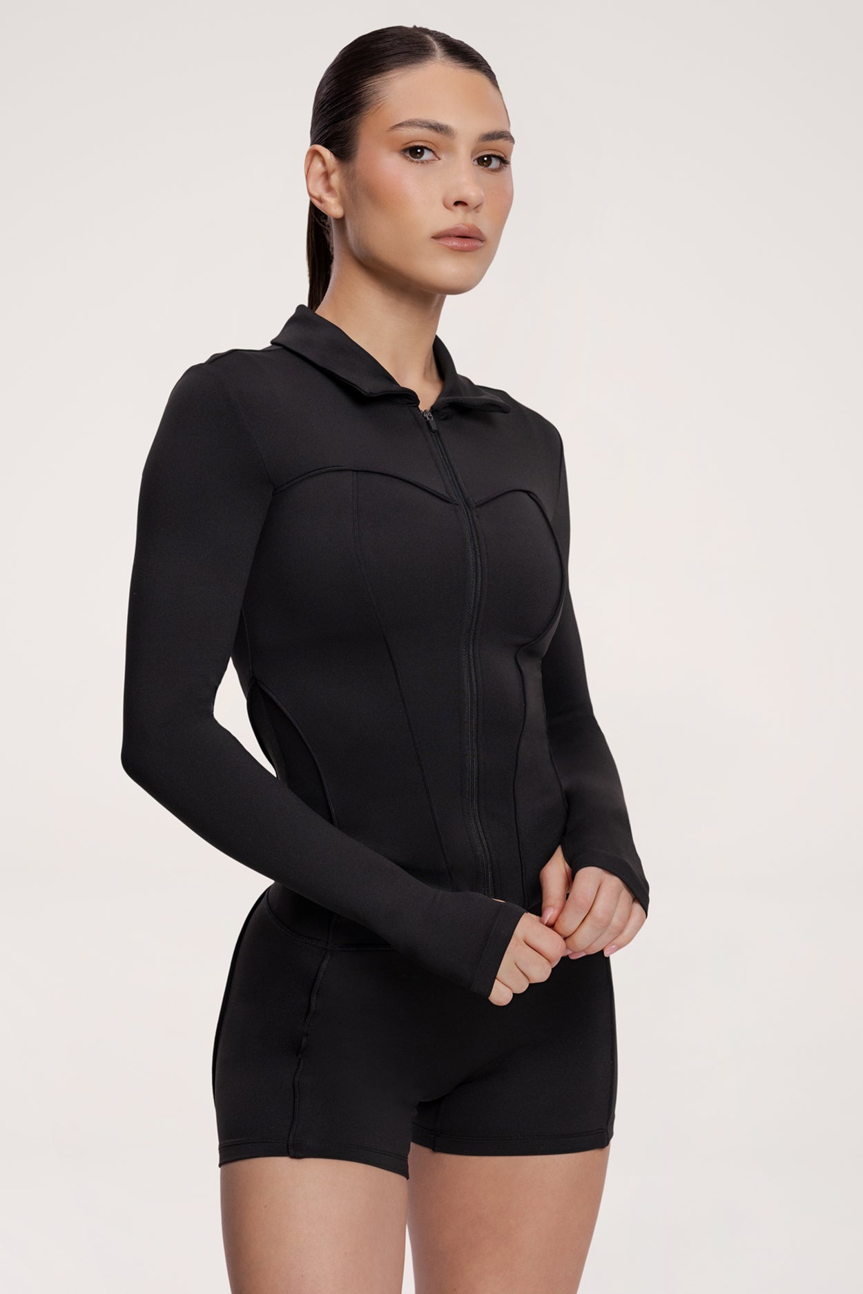 Zip hoodie pilates era black