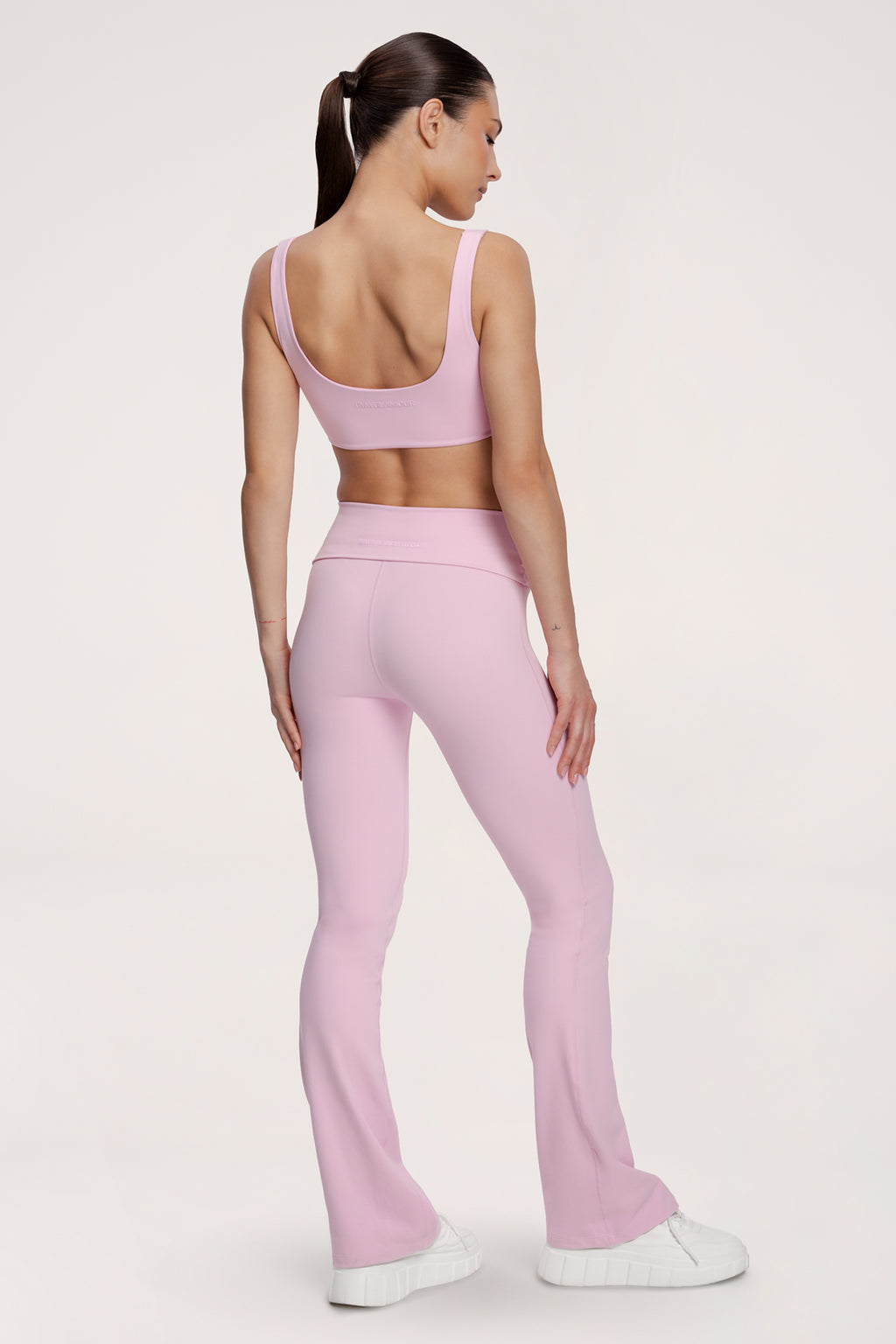 Flared pilates era pink