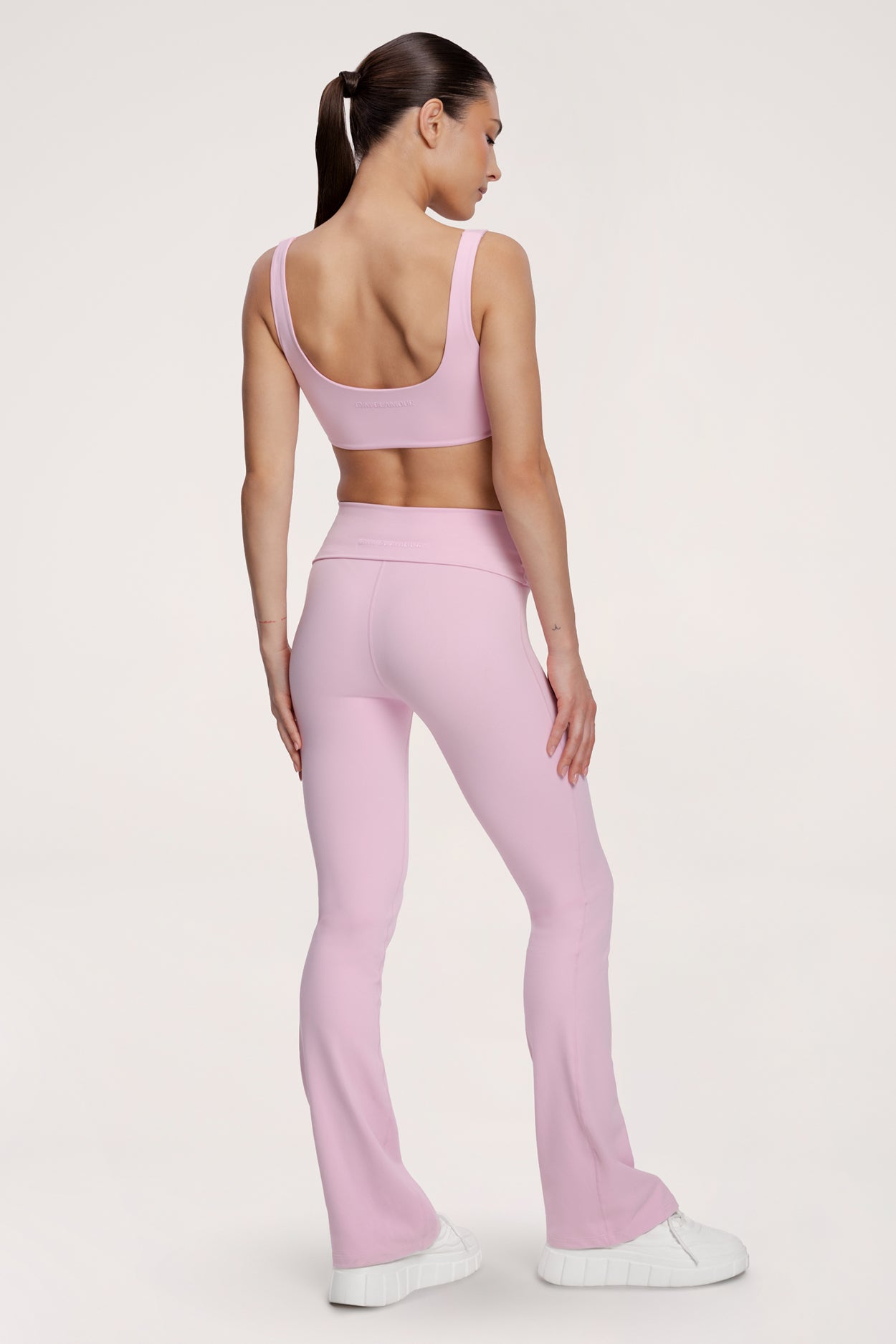 Flared pilates era pink