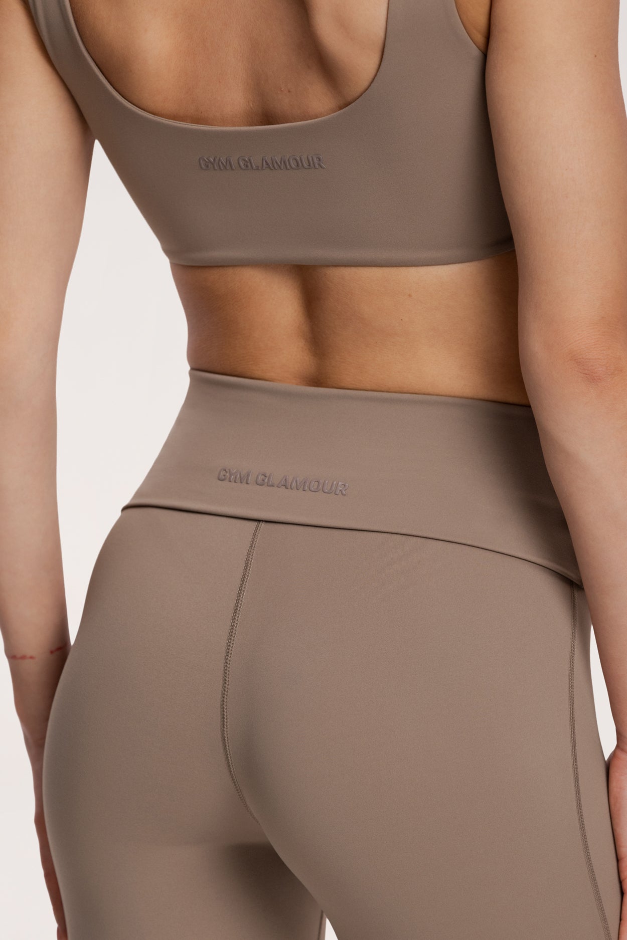 Flared pilates era warm beige