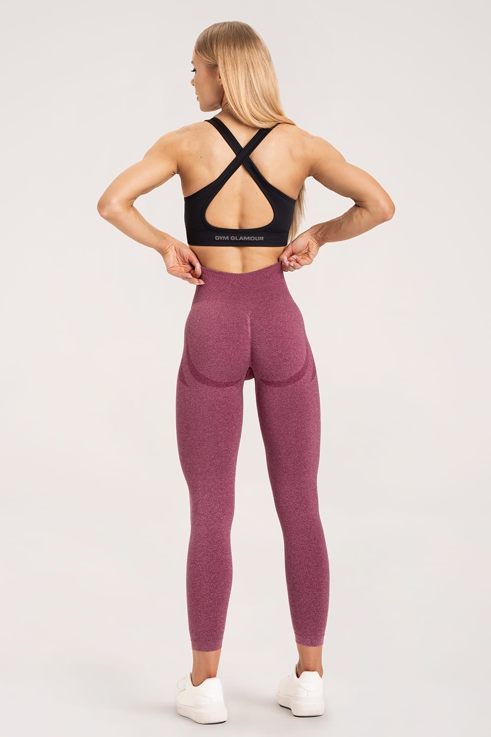 Leginsy melange cherry