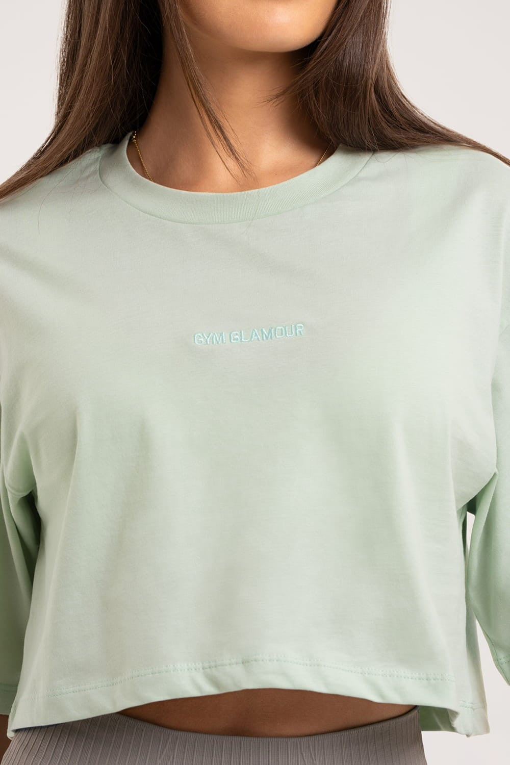 T-shirt crop light green