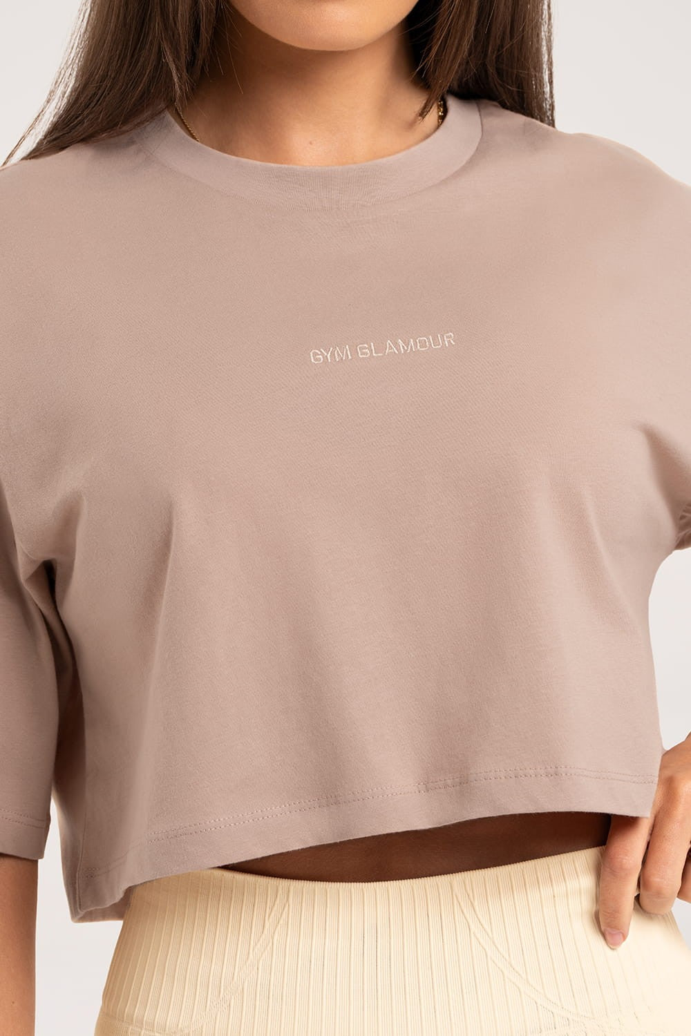 T-shirt crop nude