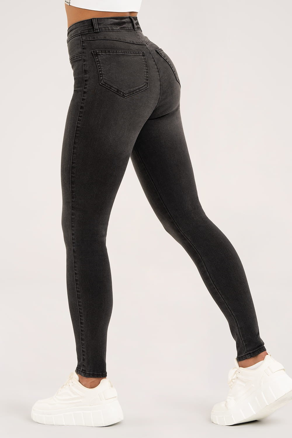 Jeansy skinny black