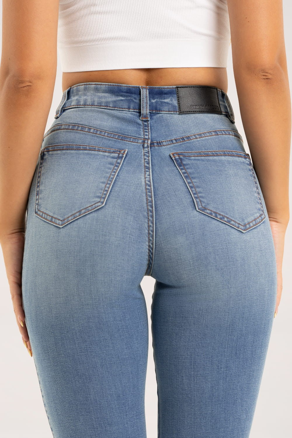 Jeansy dzwony light blue