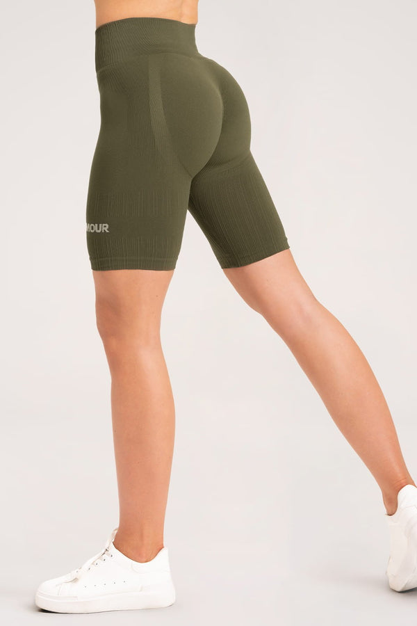 Biker shorts push up khaki
