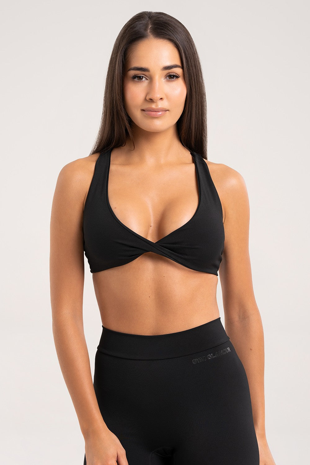 Biustonosz twist glow black
