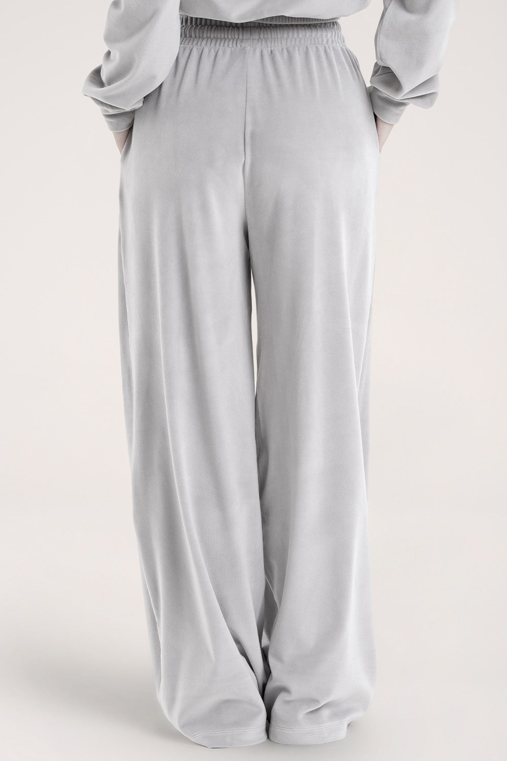 Spodnie dresowe velour light grey