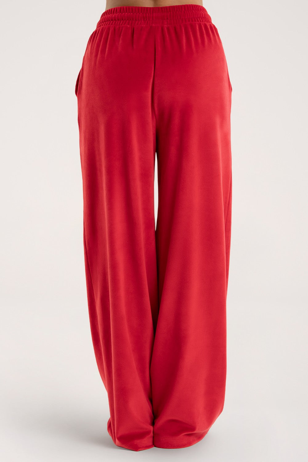 Spodnie dresowe velour red