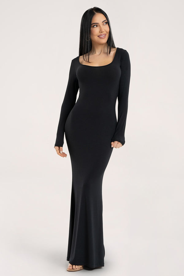 Flexi maxi long sleeve dress americano