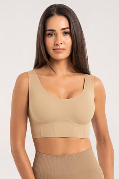 Korsett Sport-BH nude