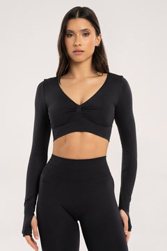 Longsleeve cu spatele gol black