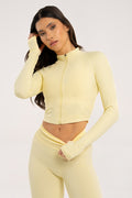 Bluza rozpinana "gorset" butter yellow