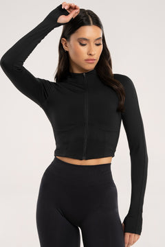 Bluza cu fermoar - corset black