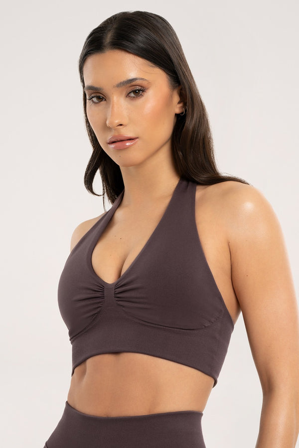 Bra open back cacao