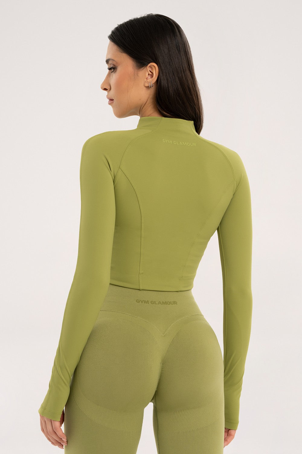 Bluza rozpinana "gorset" matcha