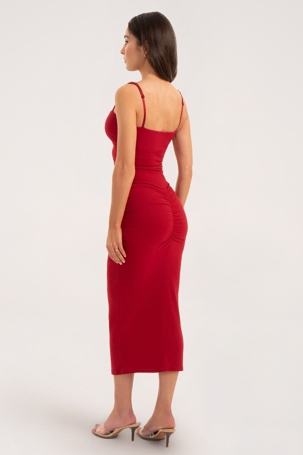 Sukienka Flexi midi booty lift red