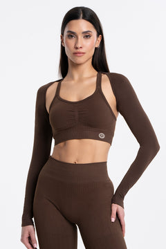 Nahtloser Bolero dark chocolate