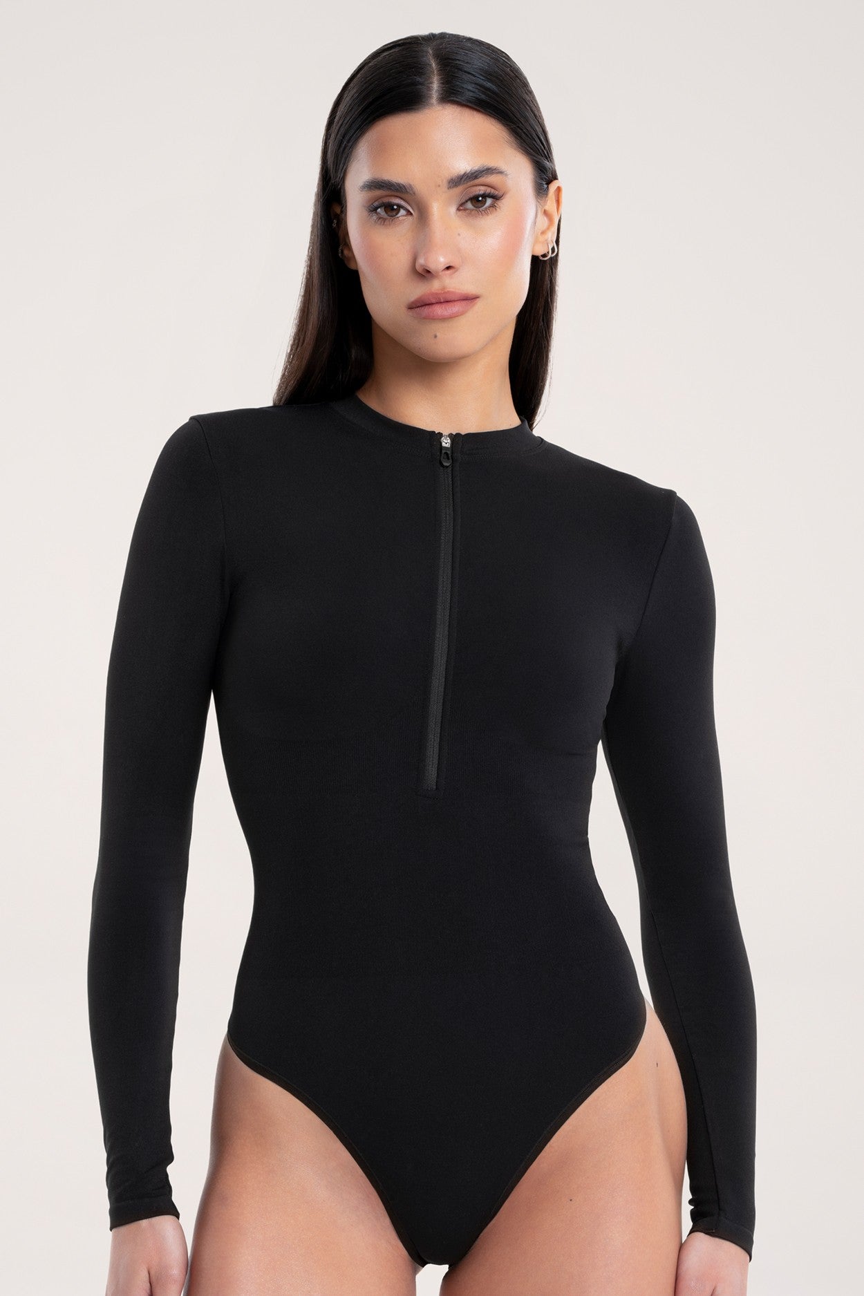 Body z długim rękawem touch black