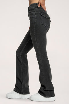 Push up flare jeans black