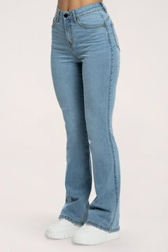 Perfect slim flare jeans long light blue