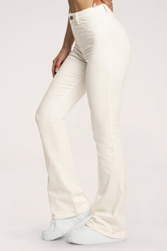 Perfect slim flare jeans long off white
