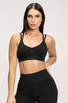 Fake BBL sports bra black