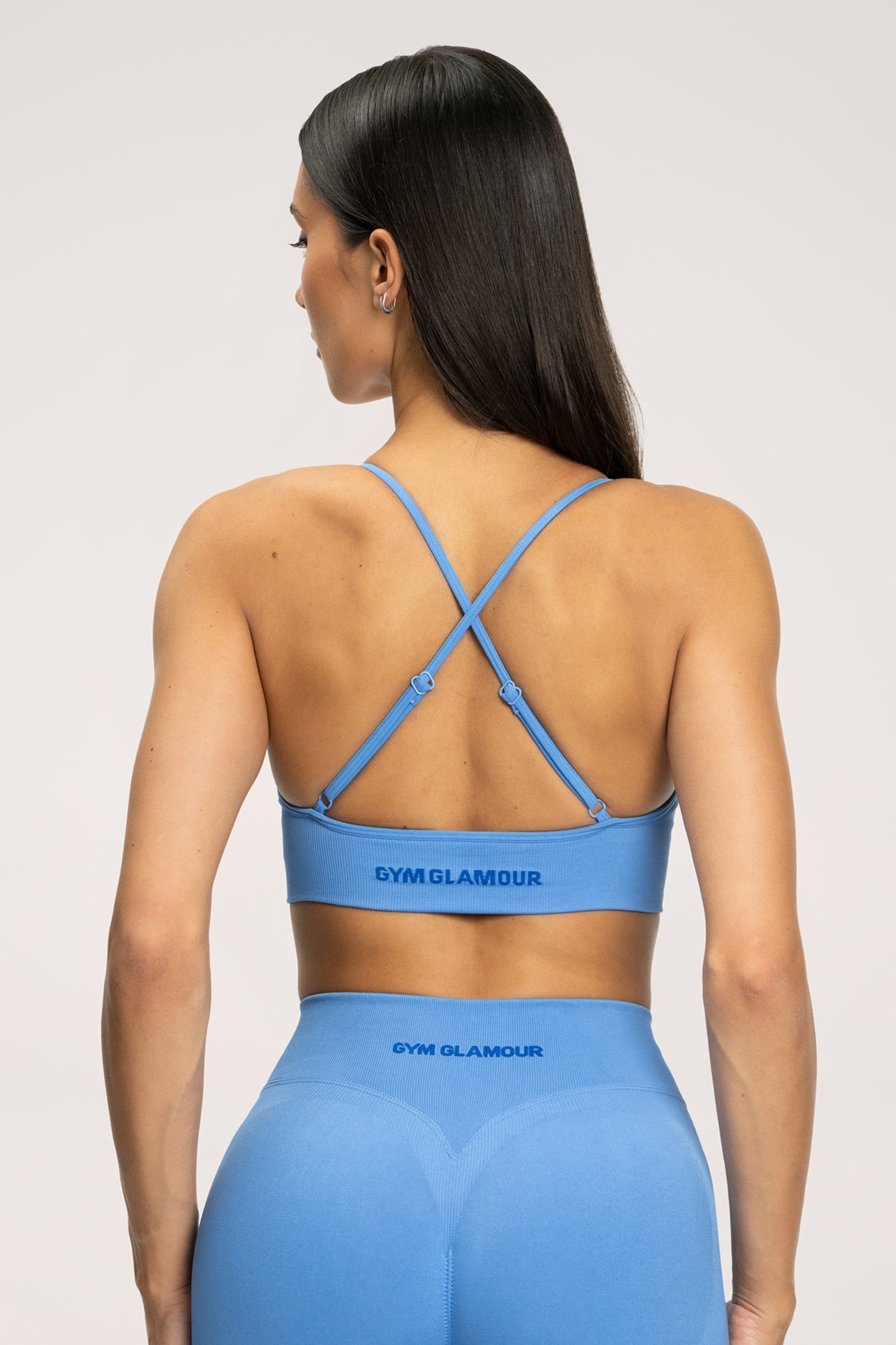 Bra with deep neckline ice blue