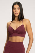 Bra with deep neckline gossip red