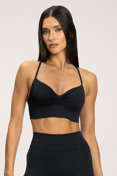 Bra with deep neckline black