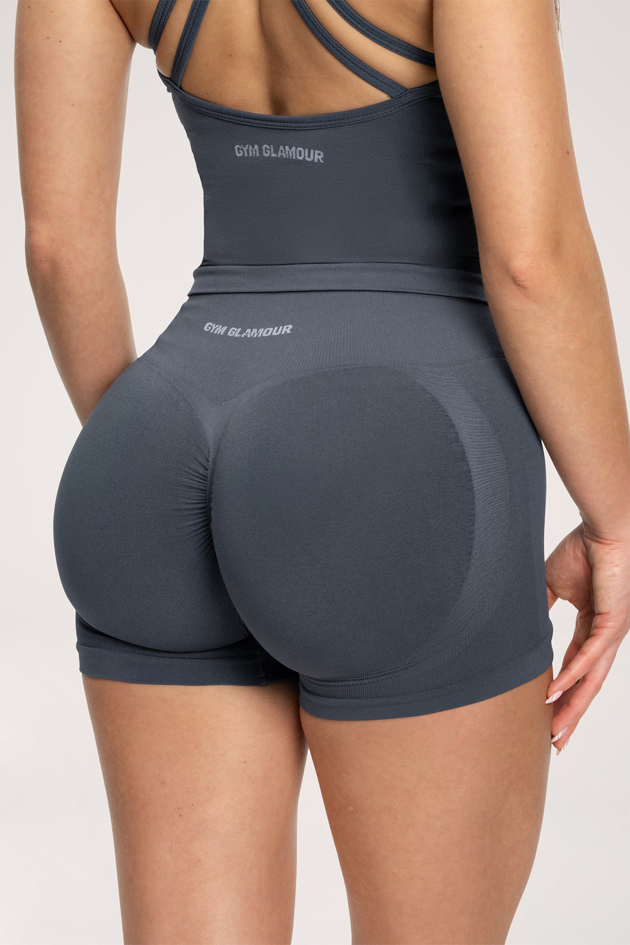 Fake BBL shorts steel