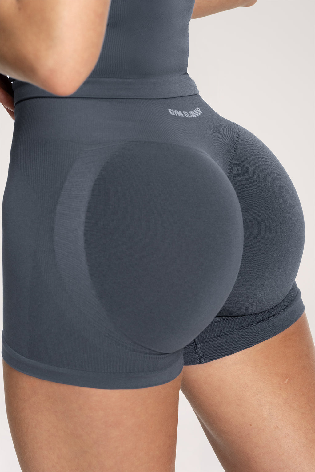 Fake BBL shorts steel