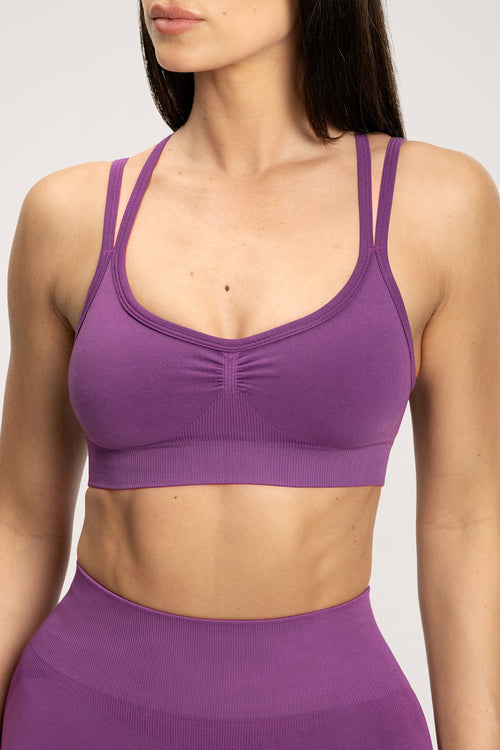 Fake BBL sports bra electric