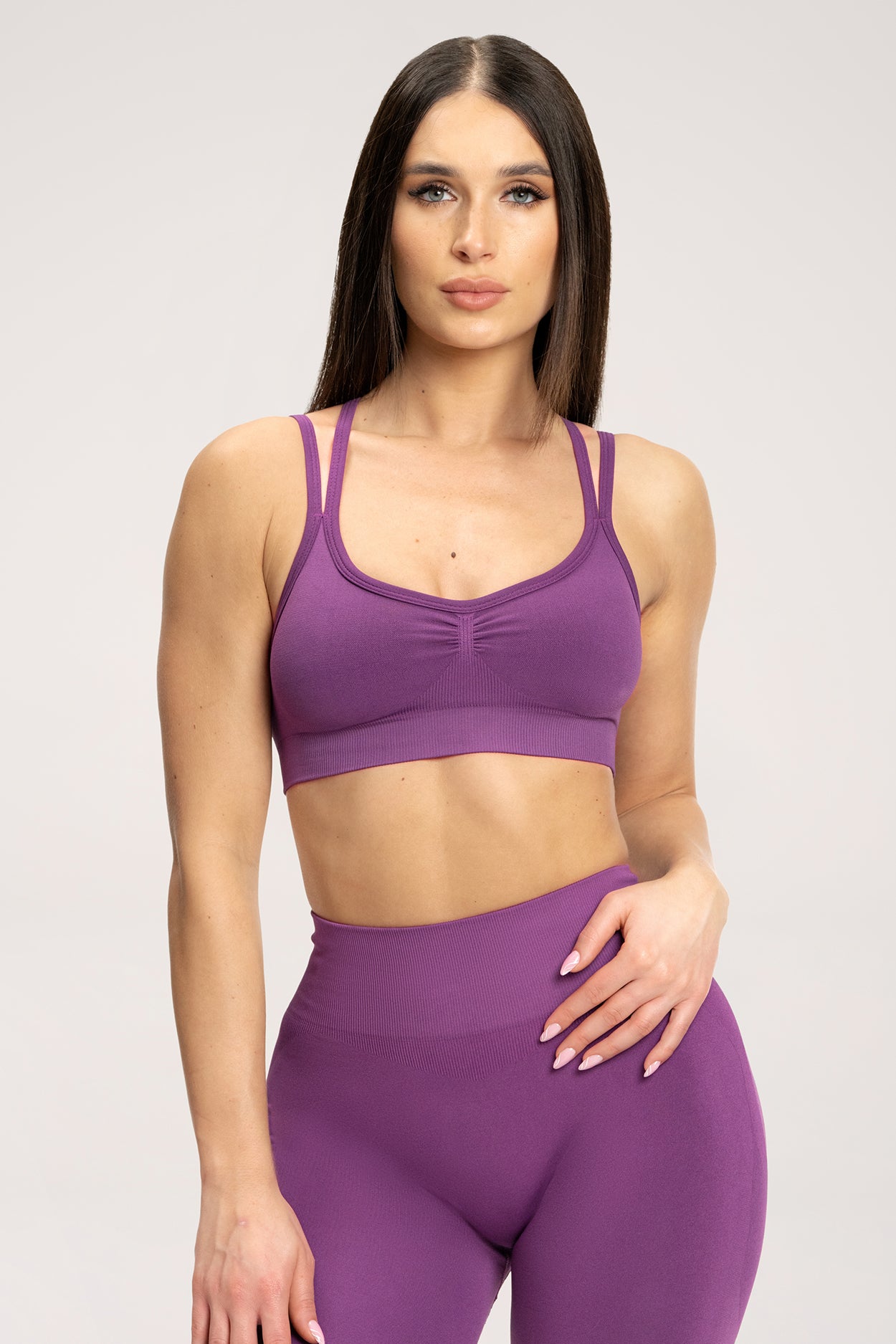 Fake BBL sports bra electric