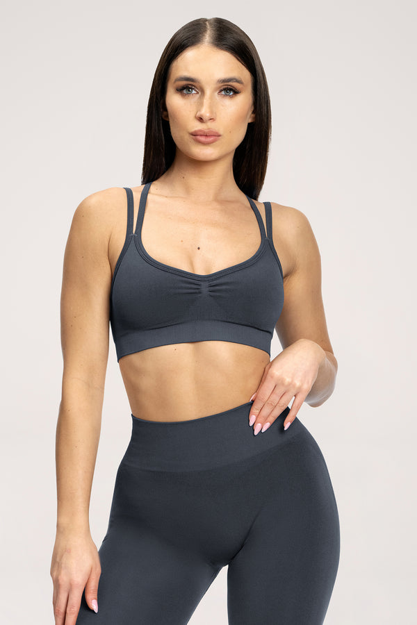 Fake BBL sports bra anthracite